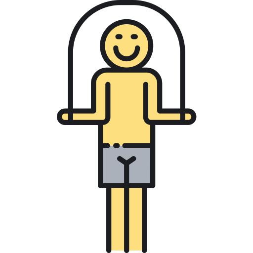 yellowish man jumping rope