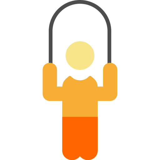 a person jumping rope in a park