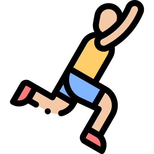 athlete jumping intensely