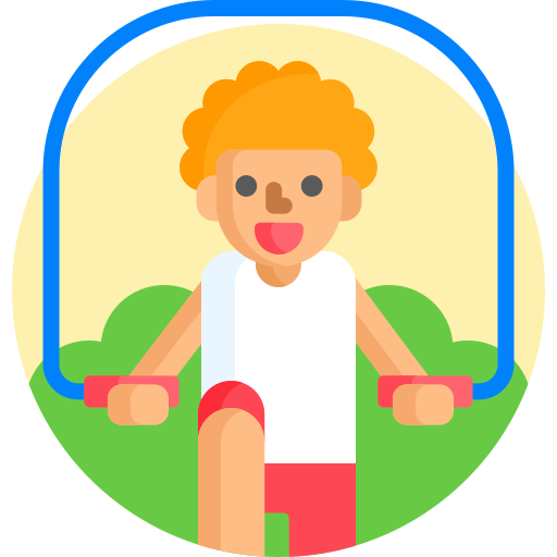 : athlete jumping rope outdoors