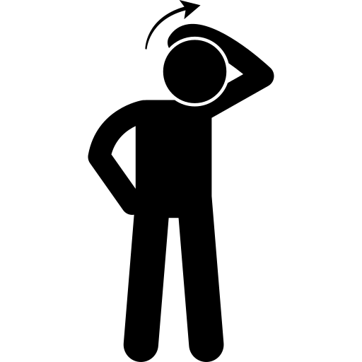 person stretching neck