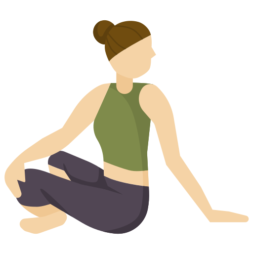 woman doing yoga cross-legged